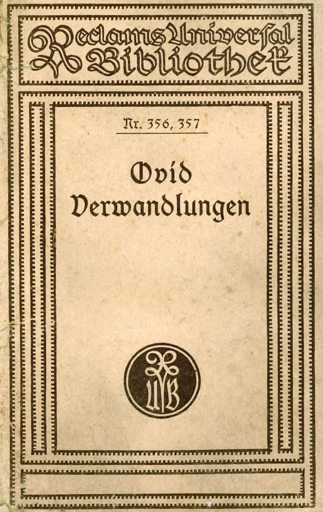 Ovids Verwandlungen - Voß, Johann Heinrich